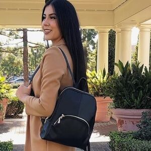 Scarleton Backpack Purse for Women in
Black high-quality PU leather.